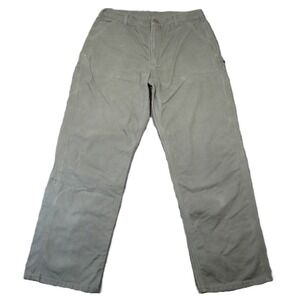 Carhartt B11 Carpenter Pants 36x33 Moss Green Washed Duck Canvas Rugged Workwear
